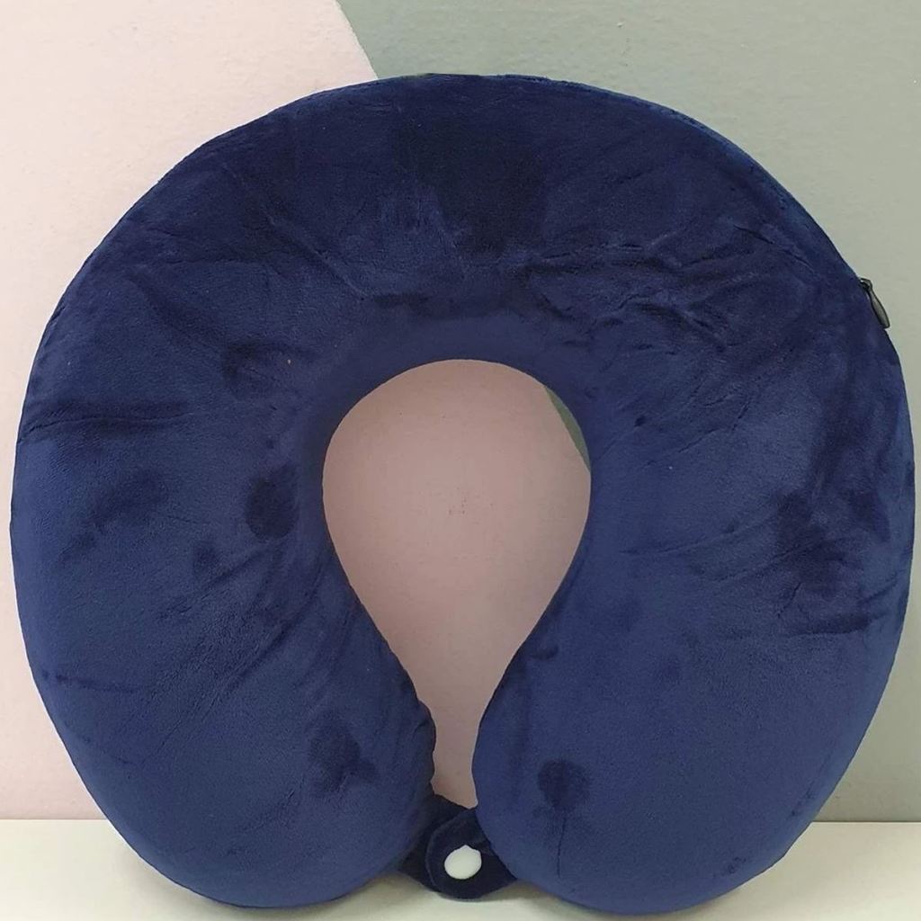 Almofada Pescoço Viagem Nasa Simples Botão e Capa Removível em Oferta na Shopee