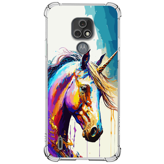 Capa para Motorola Moto E7 E7 PLUS Tpu desenhos Unicórnio místico com proteção de borda — imagem 2 de 2