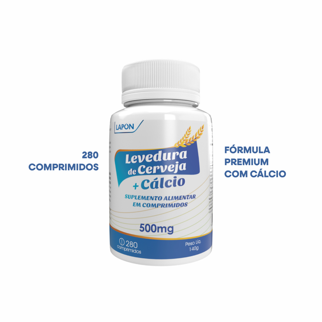 Levedura Com Cálcio 280 Comprimidos Levedura de Cerveja
