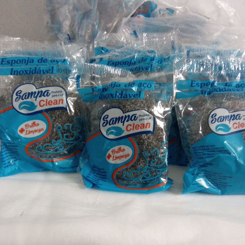 Esponja de Aço Inoxidável - 12 Unidades -  cartela -Promoção. em Oferta na Shopee