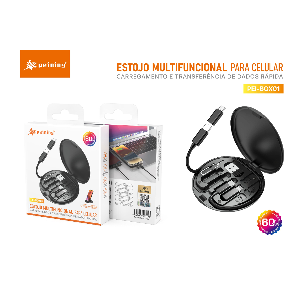 PEINING ESTOJO  MULTIFUNCIONAL PARA CELULAR PEI-BOX01 - Mobile & Gadgets