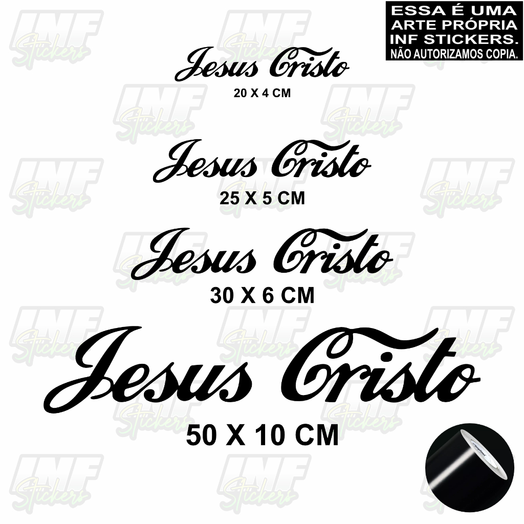 Adesivo frase religiosa para moto carro bicicleta Jesus Cristo Religioso.