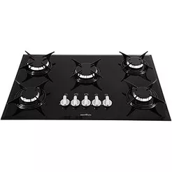 Cooktop Bct5p 5 Bocas A Gás Preto Britânia Bivolt