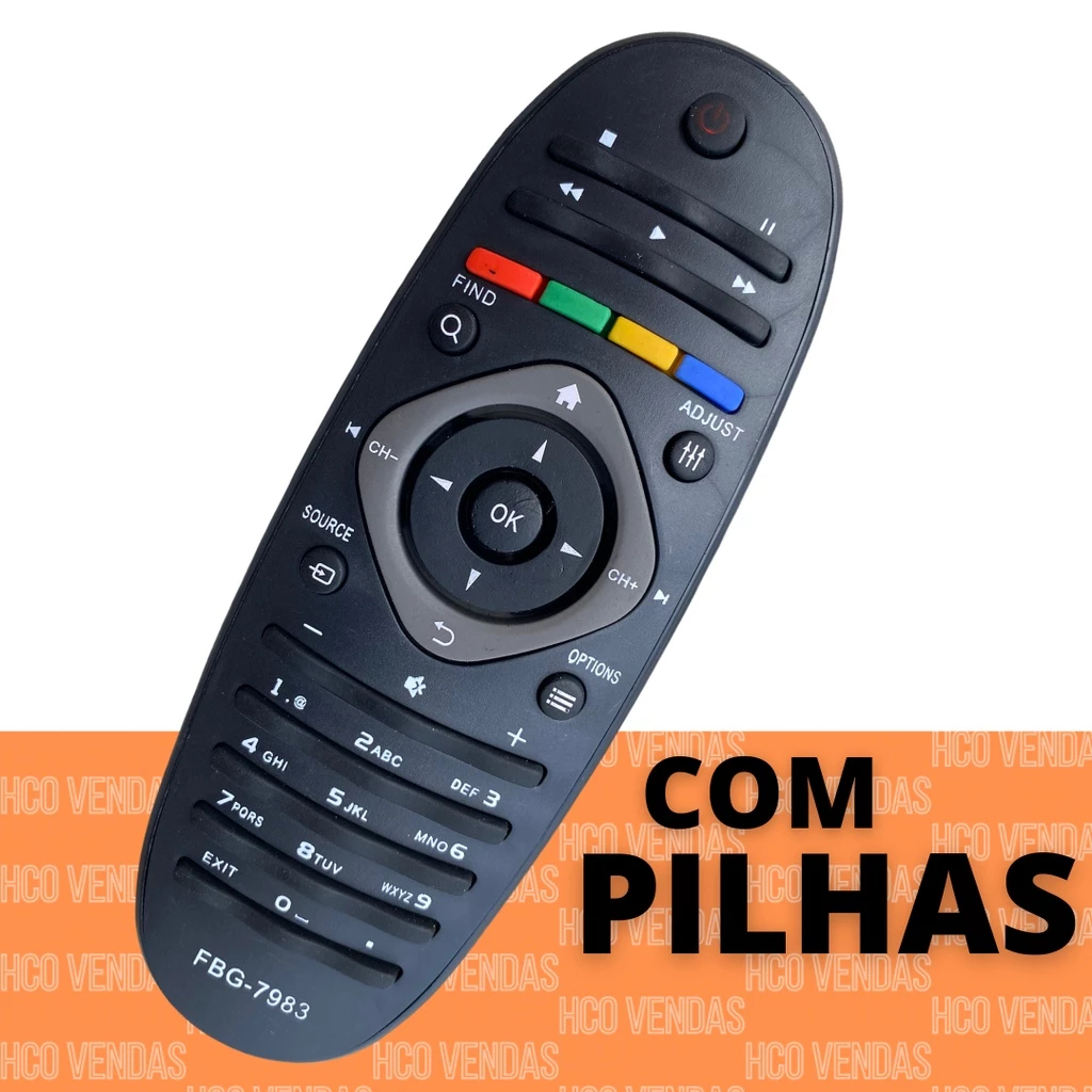 Controle Remoto Para Tv Philips Lcd Led LE-7983