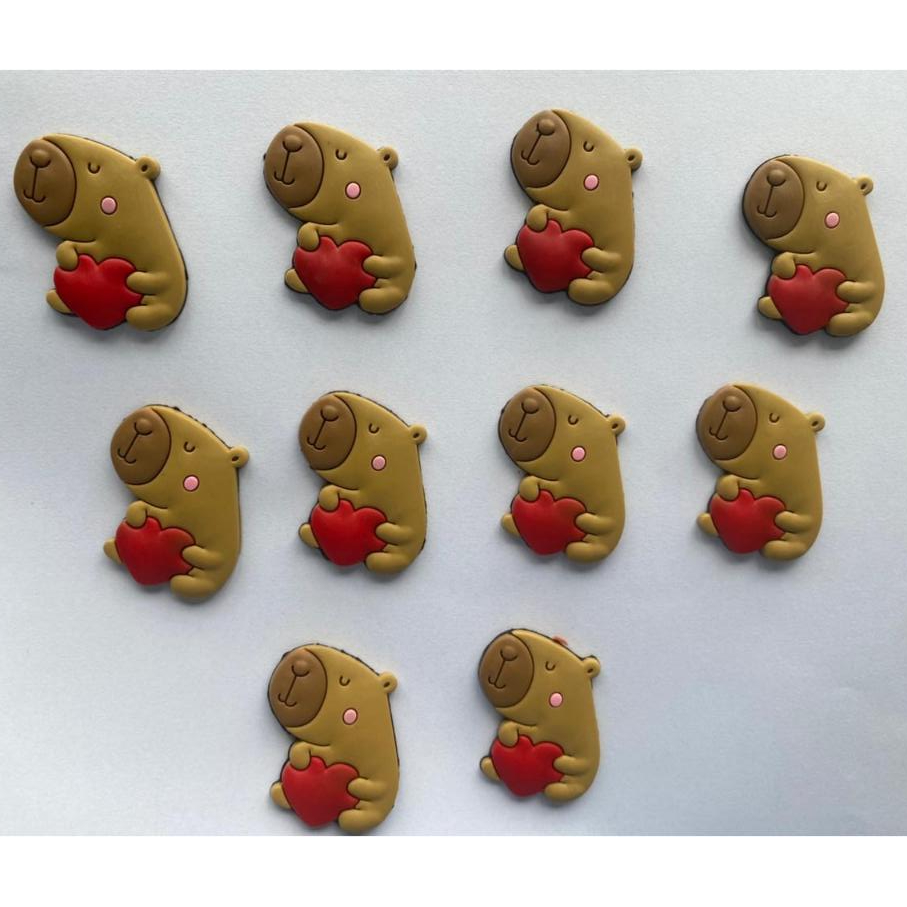 KIT APLIQUE EMBORRACHADO CAPIRAVA BABY CORAÇÃO , PACTE COM 10 PEÇAS em Oferta na Shopee