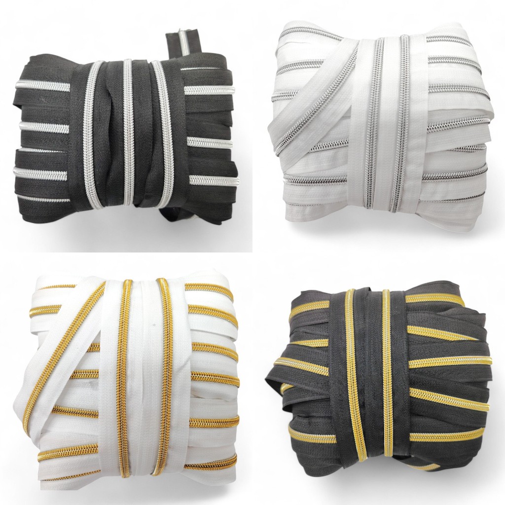 ZÍPER NYLON METALIZADO Nº 5 10 METROS EM METRO em Oferta na Shopee