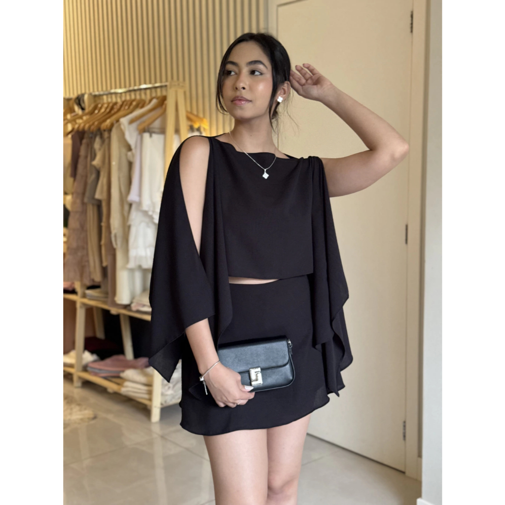 Conjunto Feminino 3 Peças Elegância Total – Top + Bata + Saia - ANNY