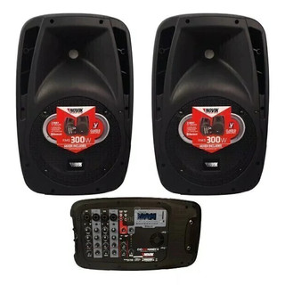 Caixa De Som Novik Evo 410 Handy Kit 2 Caixas E Mesa De Som