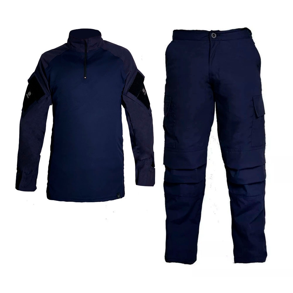 Farda Conjunto Fardamento Tático (Calça Combat + Combat Shirt) - Azul