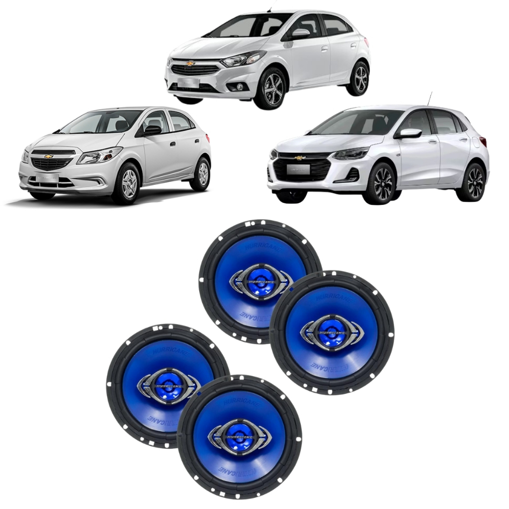 Kit Alto Falante Hurricane 260W RMS Porta Onix 4 Portas Todos Os Modelos - Spare Parts and Accessories for Vehicles
