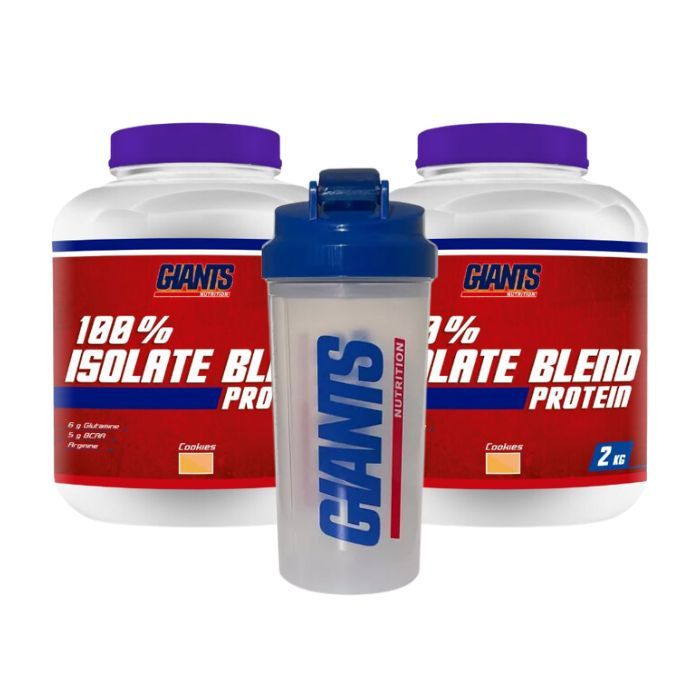 Kit 2 Whey 100% Isolate Blend Protein 2kg Cada Giants Nutrition em Oferta na Shopee