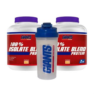 Kit 2 Whey 100% Isolate Blend Protein 2kg Cada Giants Nutrition em Oferta na Shopee