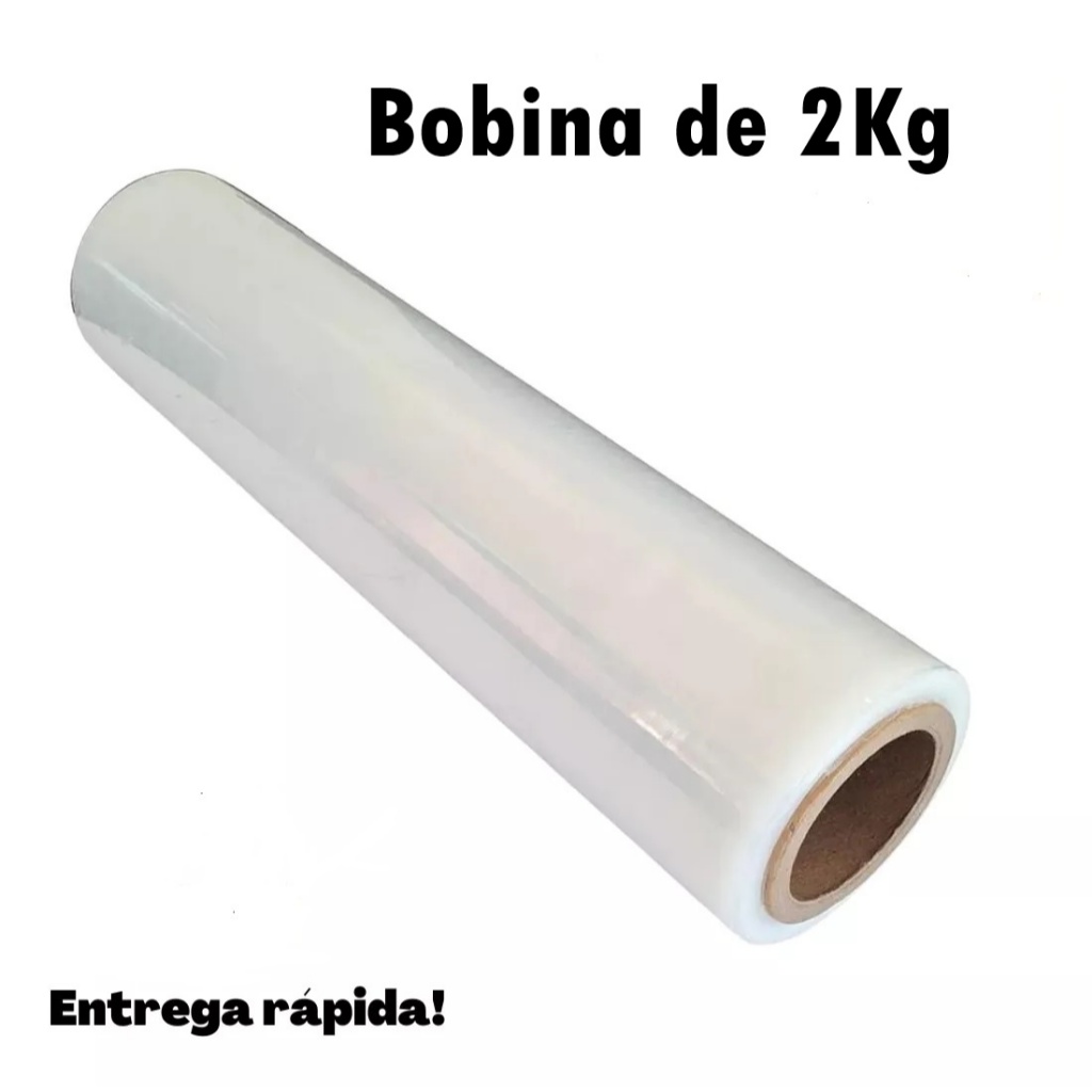 1 Bobina/rolo Filme Stretch 2 Kg Para Mudanças E Malas Embalagens Carga