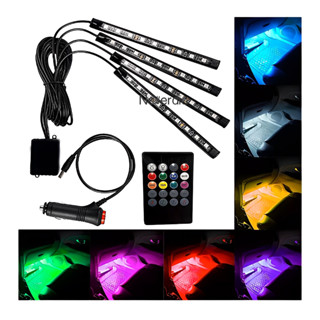 Led Neon Rgb Luz Interno C/controle Acessórios Carro Tuning em Oferta na Shopee