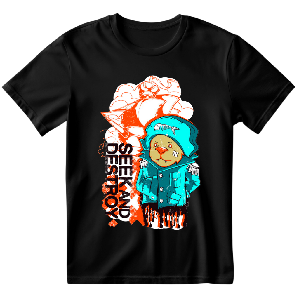 Camisa Camiseta Seek and Destroy Unissex 30.1 Premium Entrega Full.
