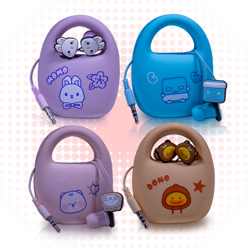 Fone de ouvido Com Microfone Design Estilo Mini Bolsa Fofinho Infantil