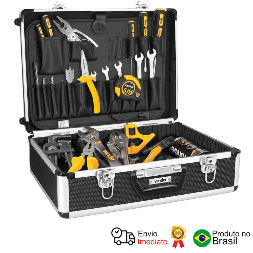 Maleta Ferramentas 455x330x152 Preta Mfv 931 Vonder em Oferta na Shopee