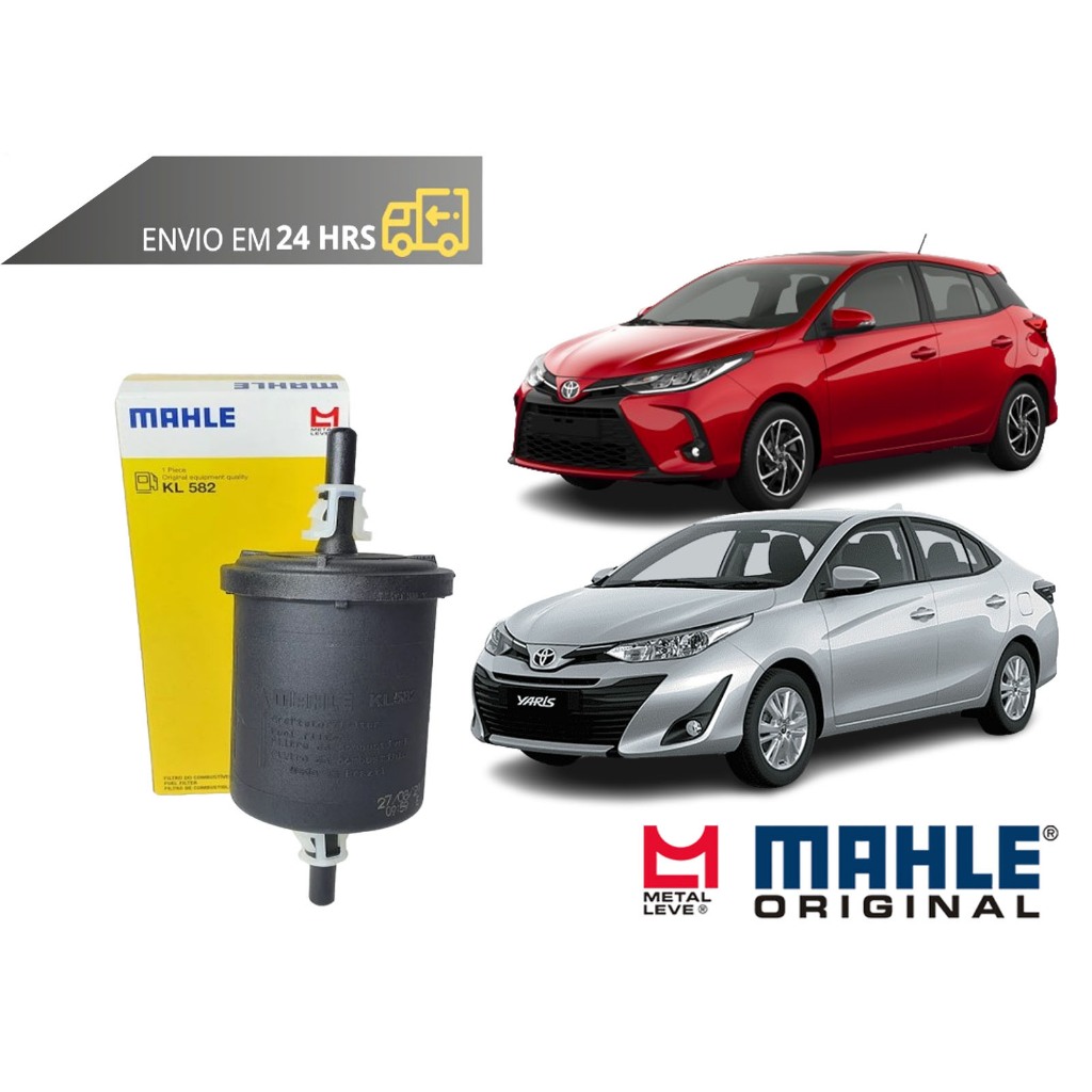 Filtro de Combustível Toyota Yaris todos de 2018 a 2024 Original Mahle Metal leve em Oferta na Shopee