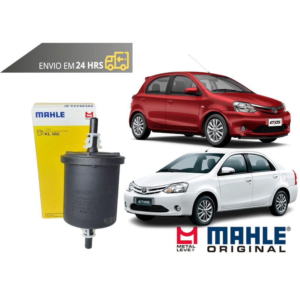 Filtro de Combustivel Toyota Etios todos de 2012 a 2021 Original Mahle Metal leve em Oferta na Shopee