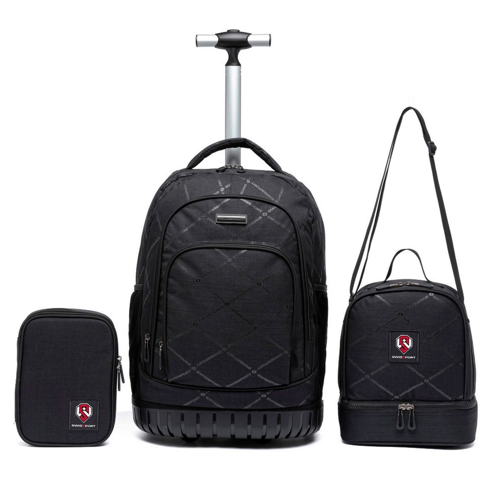 Kit Mochila Swissport Lancheira Estojo Escolar Faculdade Reforçada em Oferta na Shopee