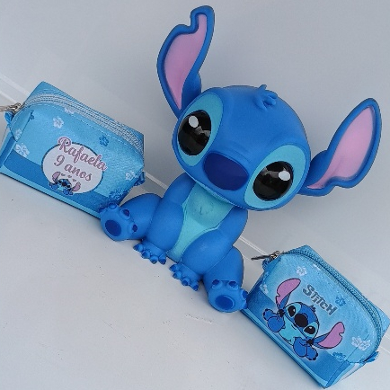 Kit c/30/35/40/50 Porta Moeda Personalizado Stitch batizado lembrancinhas de aniversário brindes top