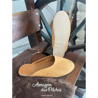Chinelo Campeiro todo em Couro Solado em Sola de Couro em Oferta na Shopee