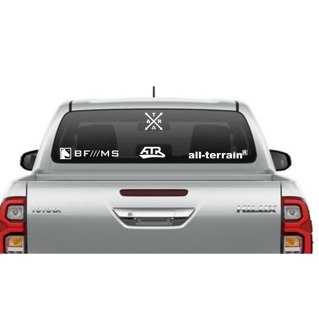 Kit com 4 adesivos BF///MS all-terrain ATR para pickup carro