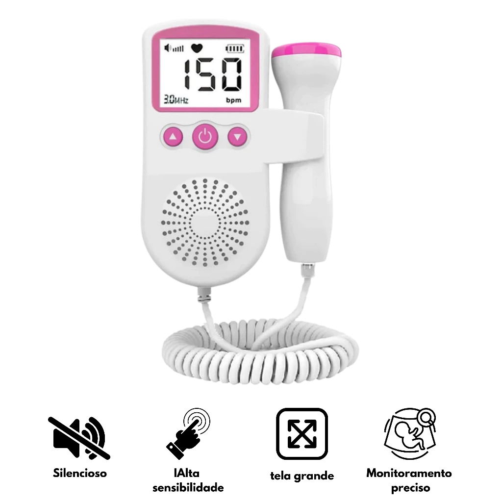 Monitor Fetal Doppler Ultrassom Ouvir Batimentos Bebe — imagem 1
