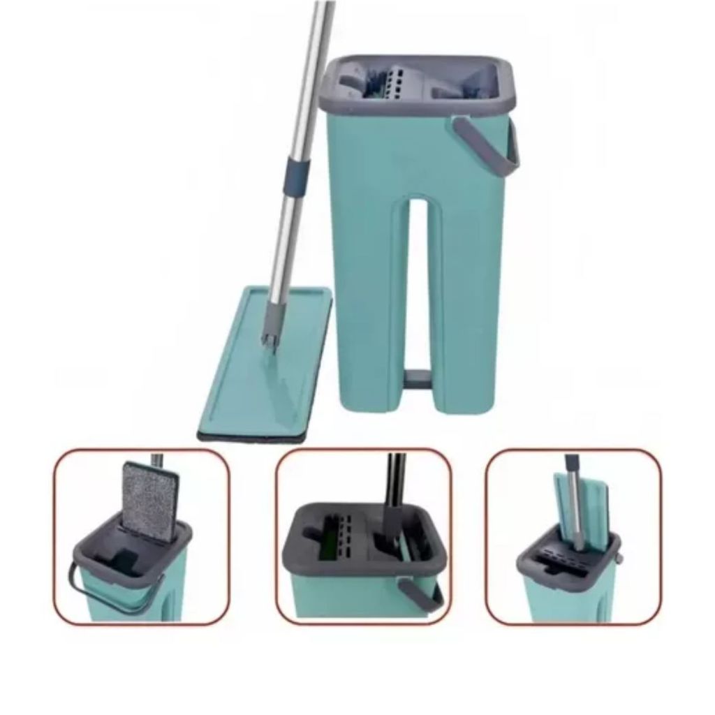 flat mop com 1 refil  4 litros com cabo metalico