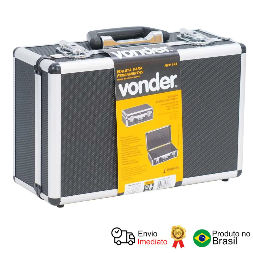 Maleta Ferramentas 360x230x150 Preta Mfv 141 Vonder em Oferta na Shopee