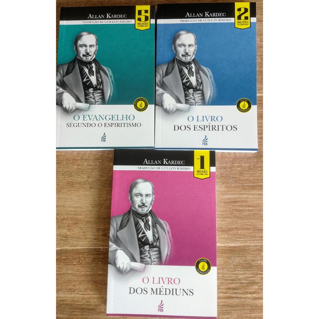 Kardec em Triplo: Evangelho Segundo o Espiritismo + O Livro dos Espíritos + O Livro dos Médiuns. Edição Econômica - FEB