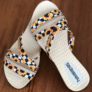 Rasteirinha Liz Sandália Com Tiras Estampadas Chinelo Confortável PROMOÇÃO em Oferta na Shopee