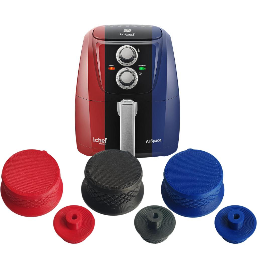 Botão Timer Tempo Temperatura Compatível Ichef Polishop Allspace ou Mondial AFN Preto Azul Vermelho