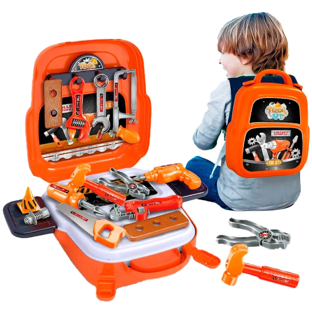 Kit Maleta de Ferramentas Infantil 22 Peças 3 em 1 Tools em Oferta na Shopee