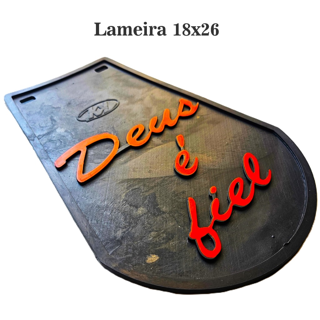 Parabarro Lameira Paralama Moto Deus é Fiel 18x26 - Universal em Oferta na Shopee