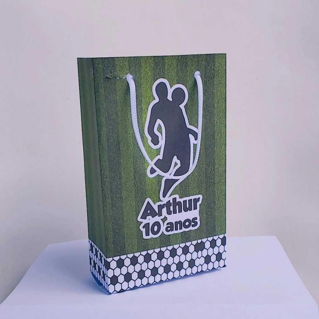 Kit Sacolinha Surpresa Festa Infantil Personalizado FUTEBOL | Lembrancinhas | Aniversário | PEGUE E MONTE