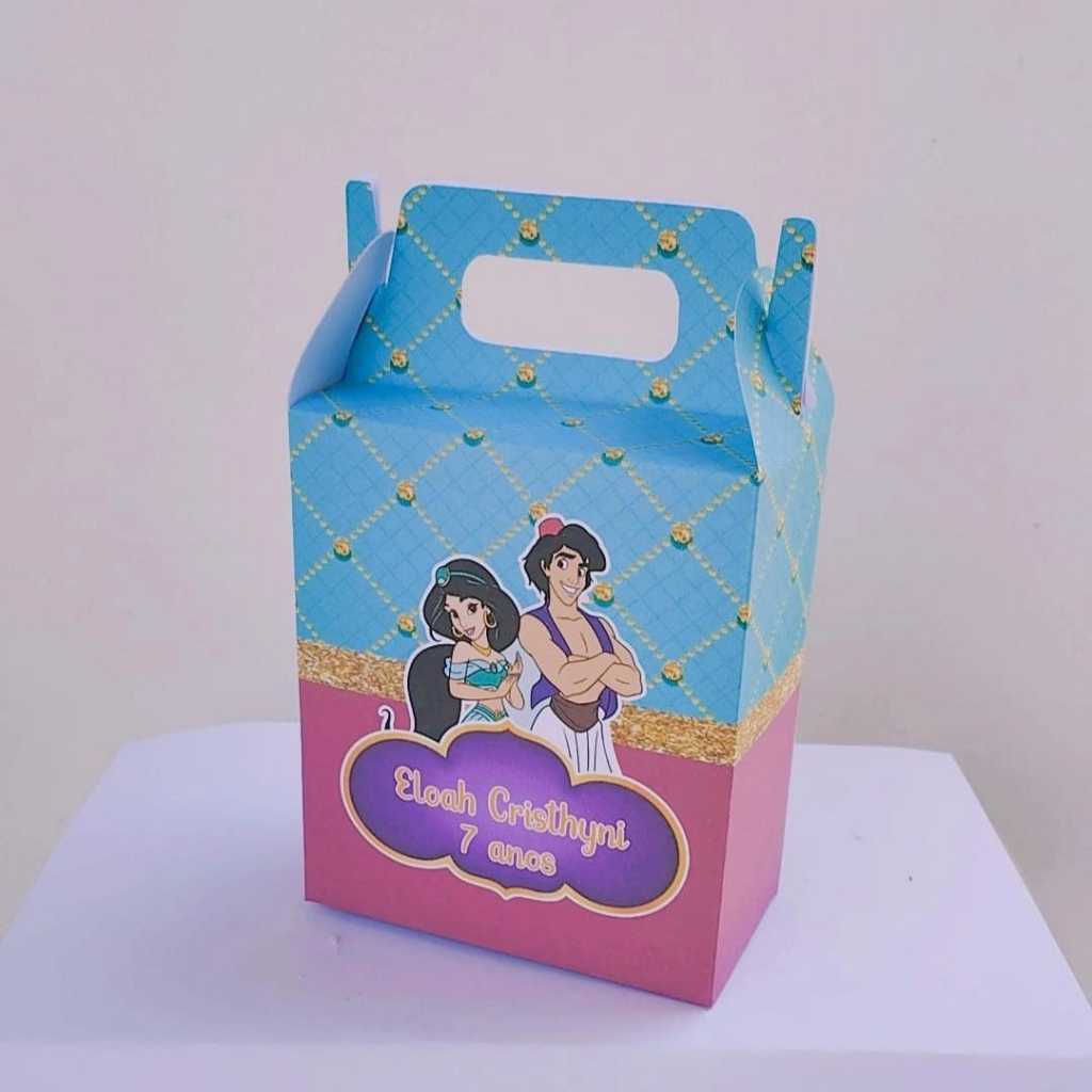 Caixa maleta Festa PRINCESA JASMINE Personalizado | Lembrancinhas | Caixinhas Personalizadas PEGUE MONTE