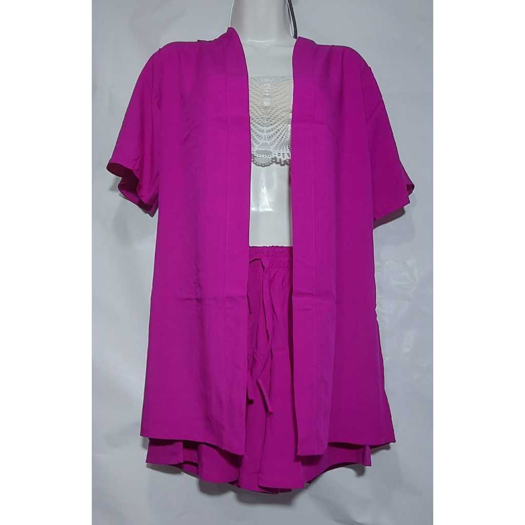 CONJUNTO KIMONO E SHORT