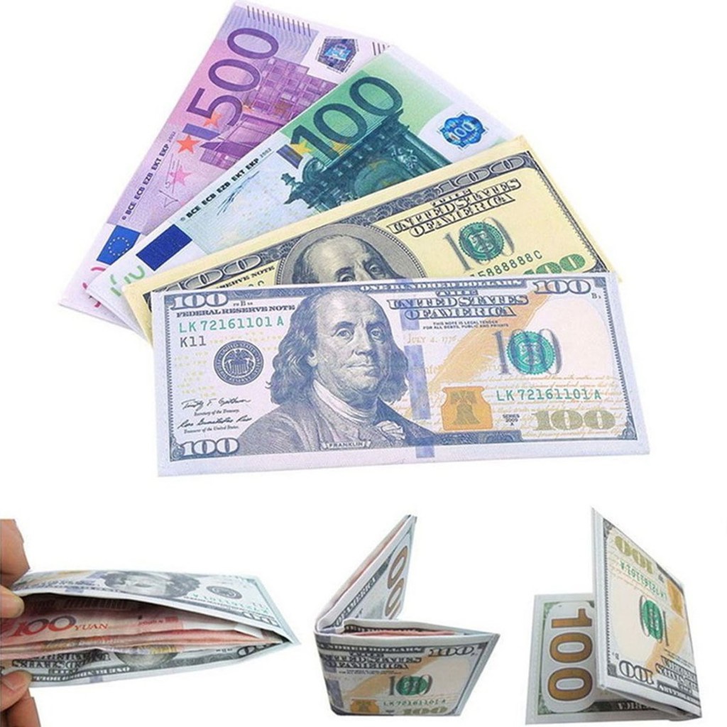 Kit 10 Carteira Super Slim Nota Dinheiro Cartão Dolar Real Lona em Oferta na Shopee