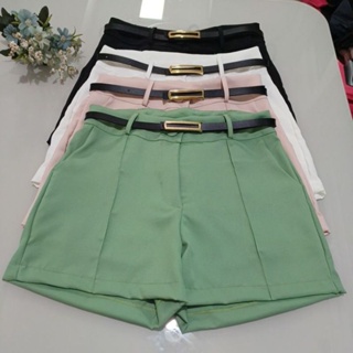 Short Alfaiataria Feminino Com Cinto em Oferta na Shopee