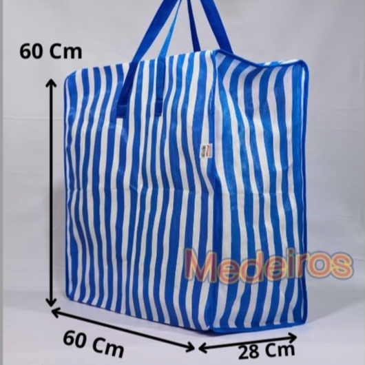 Sacola De Nylon, sacola fecho Gigante . Marca: Medeiros. 60 Cm X 60 Cm X 28 Cm