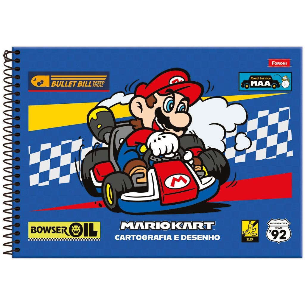 Caderno de desenho Super Mario