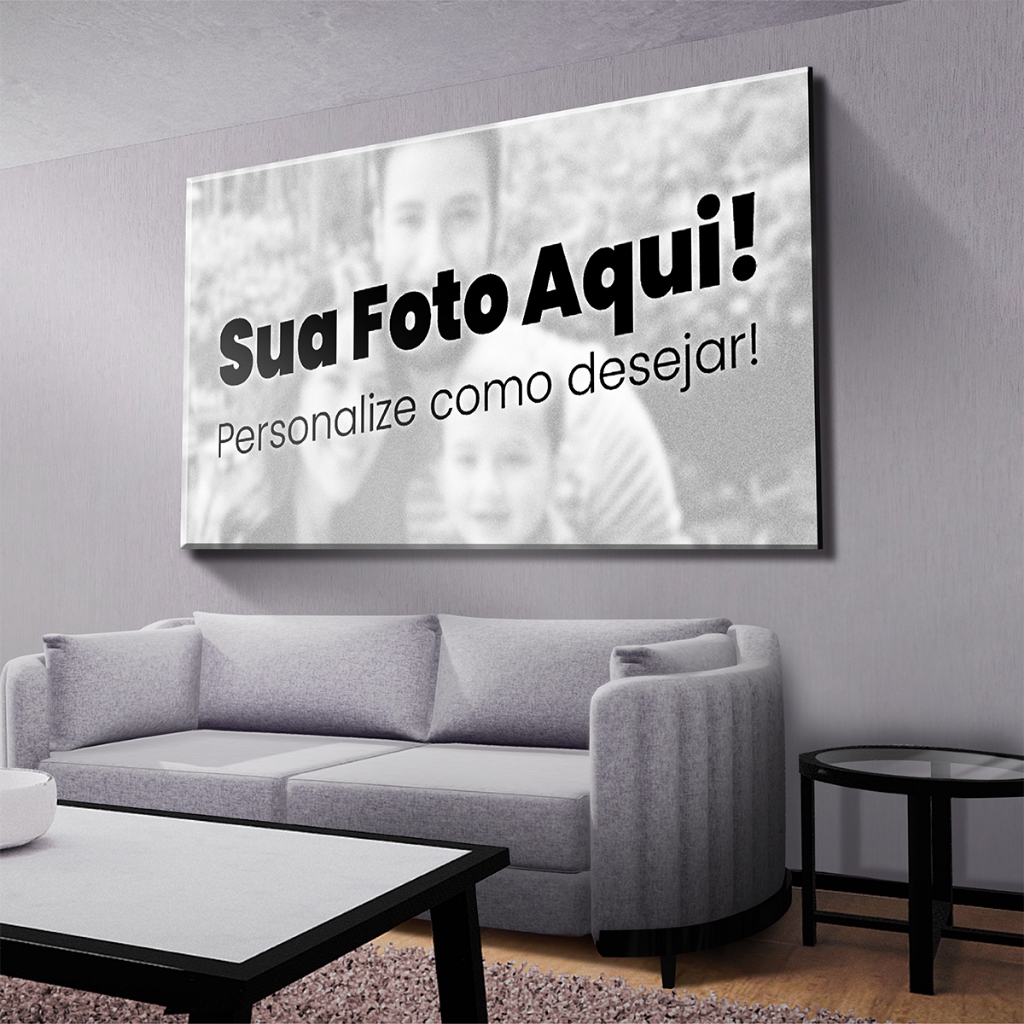 Quadro Decorativo Personalizado Com Sua Foto Mosaico Sala Quarto Escritório