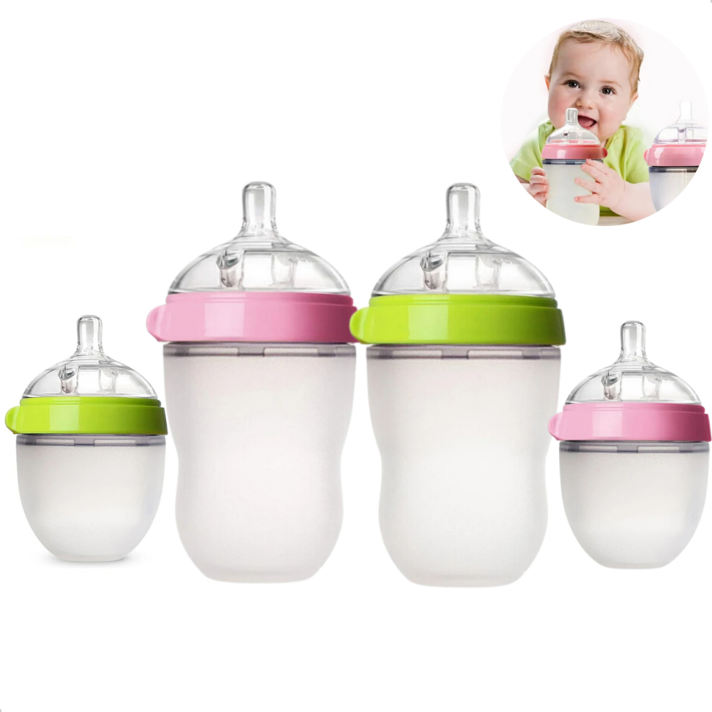 Mamadeira De Silicone Transição Imita Peito Materno