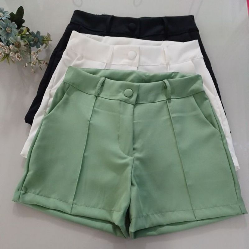 Short Alfaiataria Feminino Com Botão e Siper Na Frente Do M até G3 em Oferta na Shopee