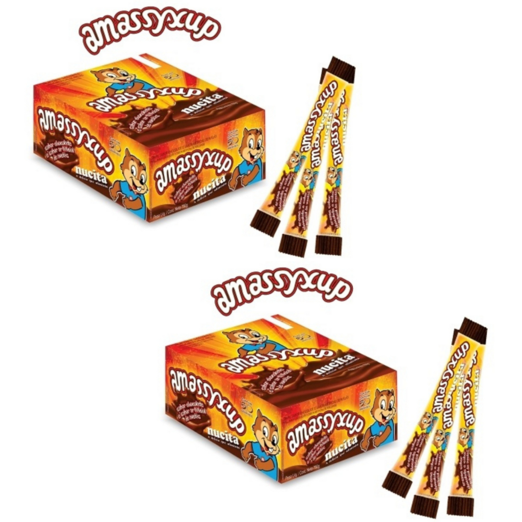 Kit 2 Caixas de Nucita Amassyxup Creme de Avelãs e Chocolate