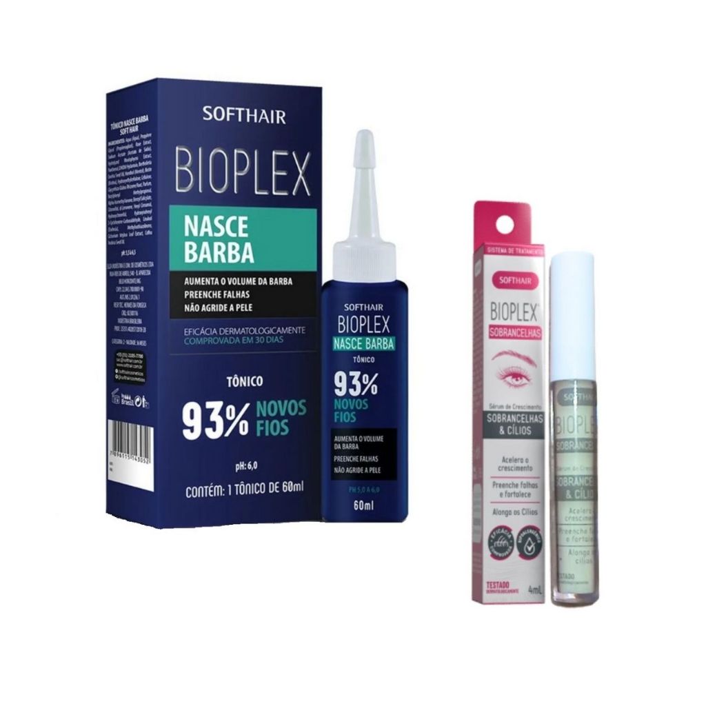Kit Tonico Crescimento Barba e Bigode + Serum Para Crescer e Fortalecer Sobrancelha Cílios