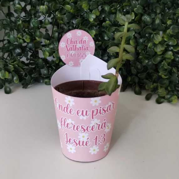 Rótulo de Suculenta Margarida | aniversário | lembrancinha | chá de bebê | festa infantil