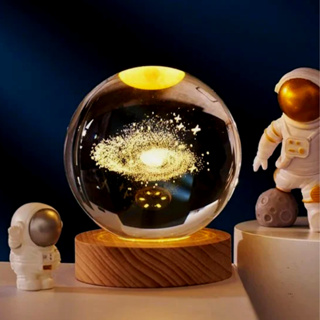 Luminária Decorativa  de Mesa Globo LED , Lua , Via Láctea , Sistema Solar , Bola De Cristal Mesa em Oferta na Shopee