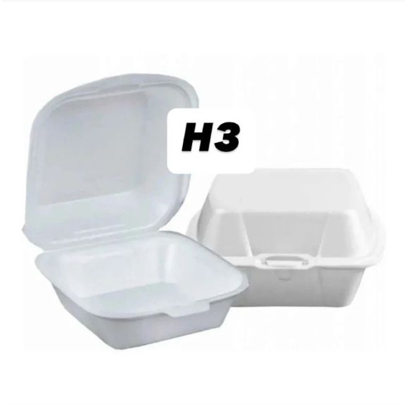 100UN HAMBURGUEIRA BH 03 ISOPOR PARA HAMBUGUER LANCHES PORÇÕES em Oferta na Shopee